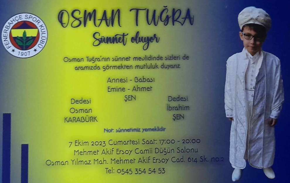 Ahmet Şen ile Emine Şen'in biricik oğulları Osman Tuğra, erkekliğe ilk adımı atıyor.