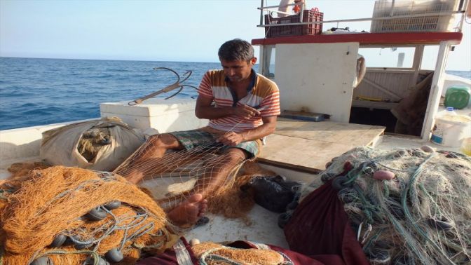 1000 metrelik ağ attı 1 balık yakaladı