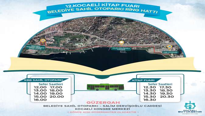 12. Kitap fuarı için 3 ücretsiz ring sefer