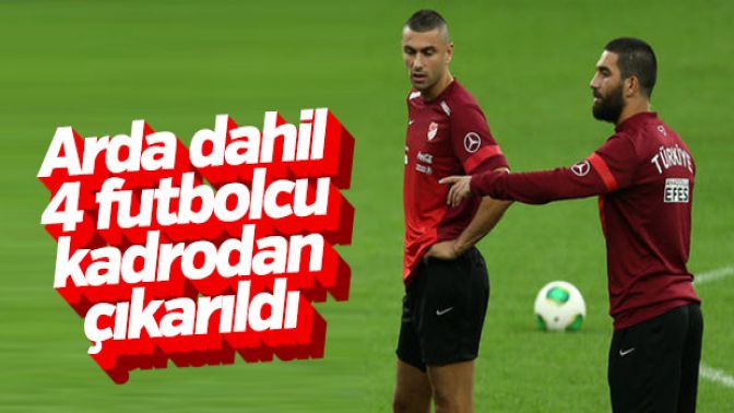 4 futbolcu milli takım kadrosundan çıkarıldı