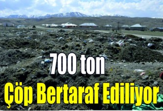 700 ton çöp bertaraf ediliyor