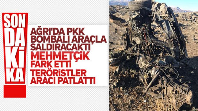 Ağrıda teröristler bomba yüklü araç patlattı