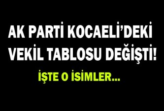 AK Parti Kocaeli'ndeki vekil tablosu değişti!