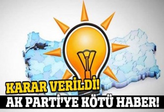 AK Parti'ye kötü haber