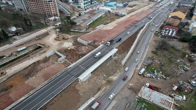 Alikahya Stadyum yolu süratle devam ediyor