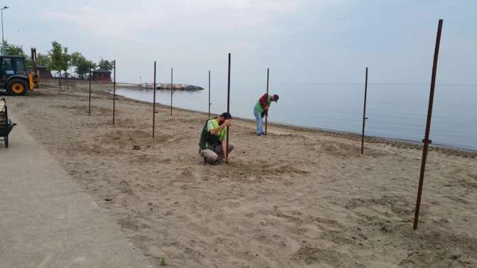 Altınkemer plajı yeni sezona hazırlanıyor