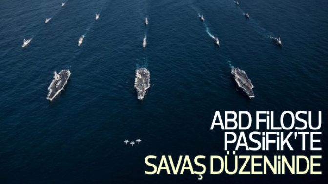 Amerikan donanması Pasifikte savaş düzenine geçti