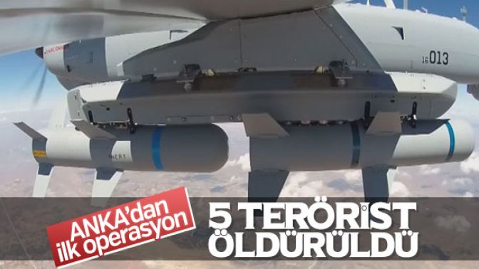 ANKAdan ilk operasyon: 5 terörist öldürüldü