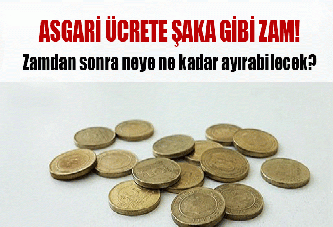 Asgari ücretliye şaka gibi zam