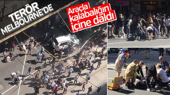 Avustralyada bir araç kalabalığın içine daldı