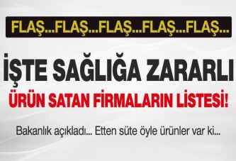 Bakanlık o firmaları açıkladı