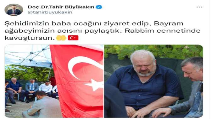 Başkan Büyükakın’dan şehidimizin ailesine taziye