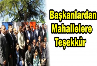 Başkanlardan Mahallelere Teşekkür