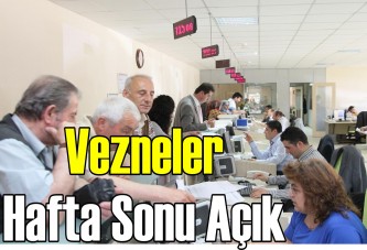 Belediye vezneleri hafta sonu açık