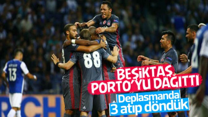 Beşiktaş deplasmanda Portoya 3 attı