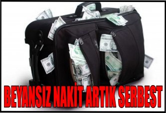 BEYANSIZ NAKİT ARTIK SERBEST