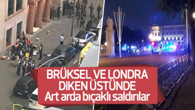 Brüksel ve Londrada polis ve askerlere saldırılar