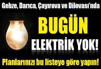 Bugün elektrik yok!