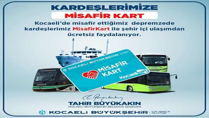 Büyükşehir’den depremzedelere ücretsiz ulaşım