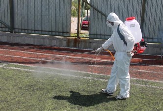 Büyükşehirden futbol sahalarına antibakteriyel bakım