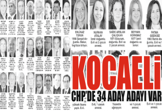 CHP’DE 34 ADAY ADAYI VAR