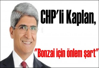 CHP’li Kaplan, bonzai konusunda yoğun çalışma içinde