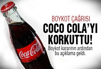 Coco Cola'dan açıklama!