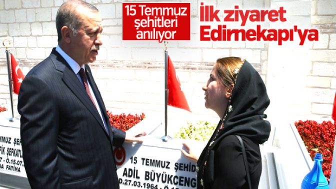 Cumhurbaşkanı Erdoğan 15 Temmuz Şehitliğinde