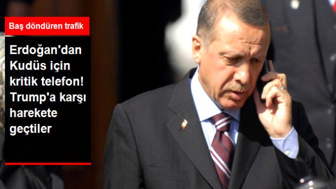 Cumhurbaşkanı Erdoğan, Fransa Cumhurbaşkanı Macronla Kudüsü Görüştü