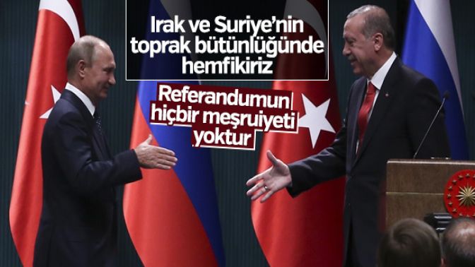 Cumhurbaşkanı Erdoğan ve Putin konuştu