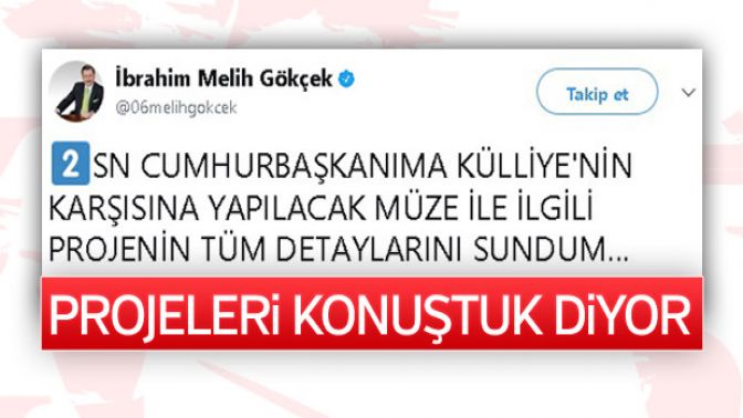 Cumhurbaşkanı Erdoğanla görüşen Gökçekten açıklama