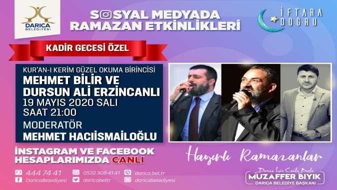 Darıca’da Kadir Gecesi’ne özel program