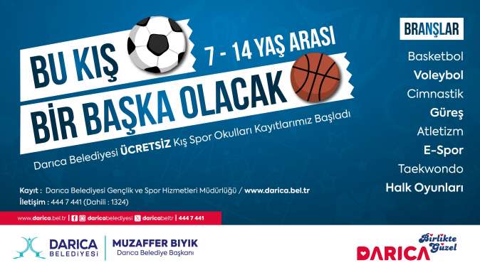 Darıca’da Kış Spor Okullarına kayıtlar başladı