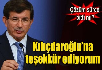 Davutoğlu'ndan Kılıçdaroğlu'na teşekkür