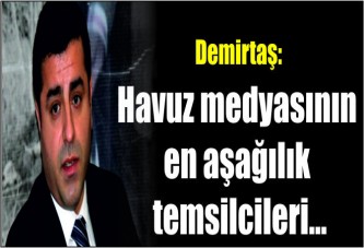 Demirtaş: Havuz medyasının en aşağılık temsilcileri...