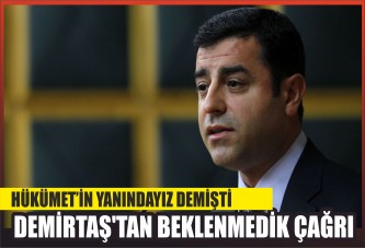 Demirtaş'tan beklenmedik çağrı