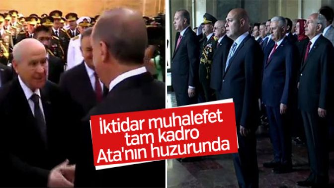 Devlet erkanı Anıtkabirde