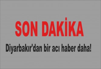 Diyarbakır'dan bir acı haber daha!