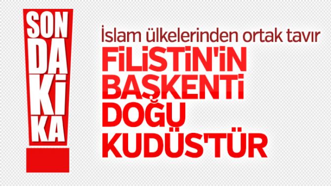 Doğu Kudüs Filistinin başkenti ilan edildi