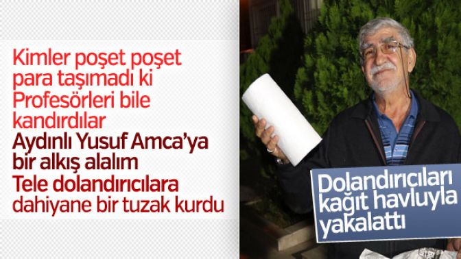 Dolandırıcıyı kağıt havluyla yakalattı