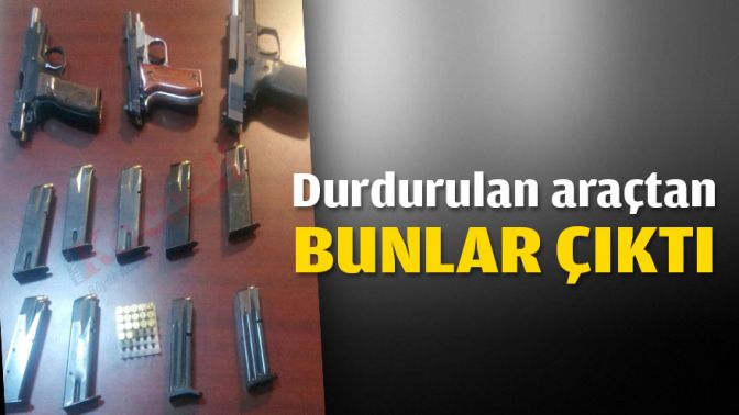 Durdurulan araçtan bunlar çıktı