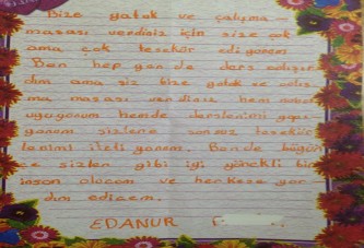 Edanur’un Mektubu Duygulandırdı