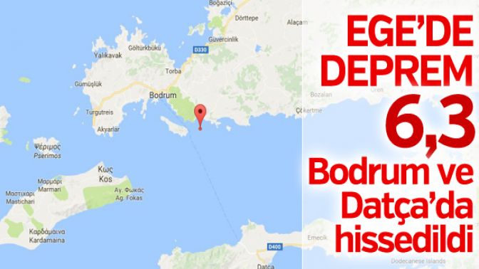 Ege Denizinde deprem