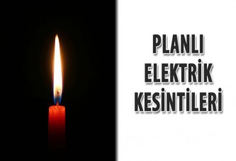 Elektrik kesintisi- 04-06 Aralık