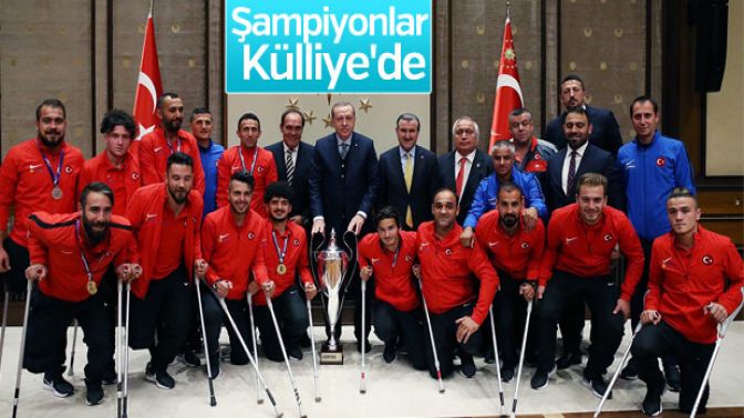 Erdoğan Ampute Milli Takımını kabul etti