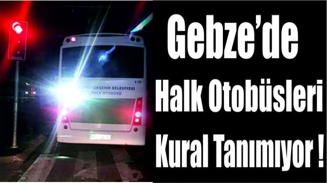 Gebze’de halk otobüsleri kural tanımıyor!