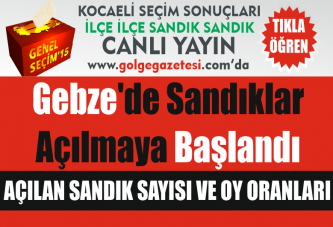 Gebze’de ilk sandıklar açılmaya başlandı.