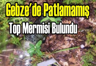 Gebze'de Patlamamış Top Mermisi Bulundu