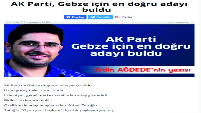 Gebzelilere ‘Ayar’’ verdi