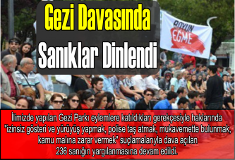 Gezi davasında sanıklar dinlendi